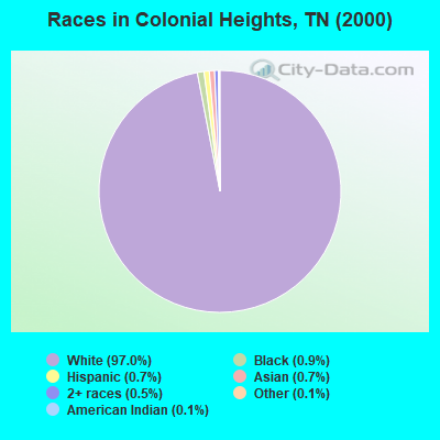 Races in Colonial Heights, TN (2000)