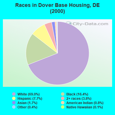 Races in Dover Base Housing, DE (2000)
