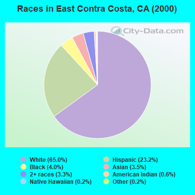 Races in East Contra Costa, CA (2000)