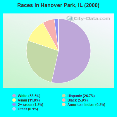 Races in Hanover Park, IL (2000)