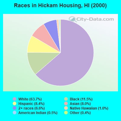 Races in Hickam Housing, HI (2000)