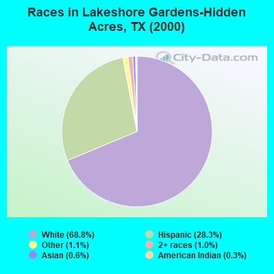 Races in Lakeshore Gardens-Hidden Acres, TX (2000)