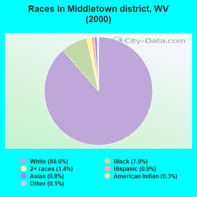 Races in Middletown district, WV (2000)