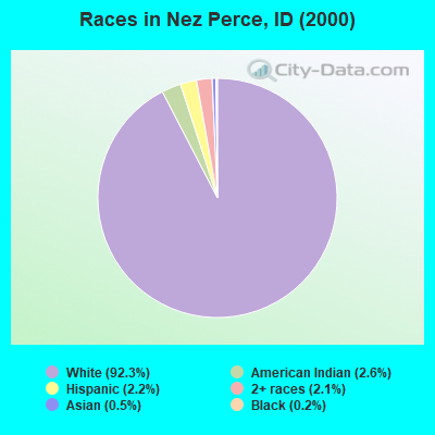 Races in Nez Perce, ID (2000)