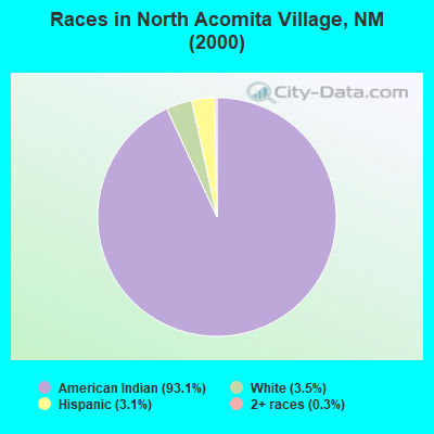 Races in North Acomita Village, NM (2000)