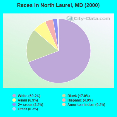 Races in North Laurel, MD (2000)