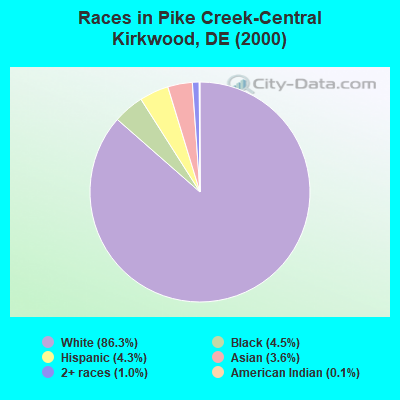 Races in Pike Creek-Central Kirkwood, DE (2000)