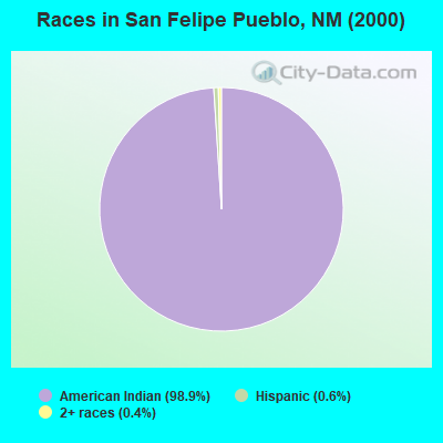 Races in San Felipe Pueblo, NM (2000)