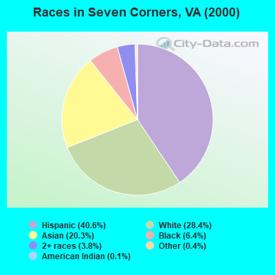 Races in Seven Corners, VA (2000)