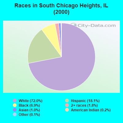 Races in South Chicago Heights, IL (2000)