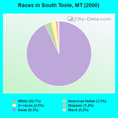 Races in South Toole, MT (2000)