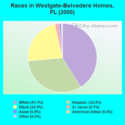 Races in Westgate-Belvedere Homes, FL (2000)