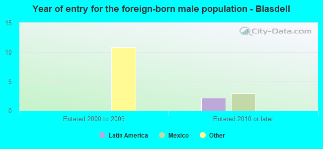 Year of entry for the foreign-born male population - Blasdell