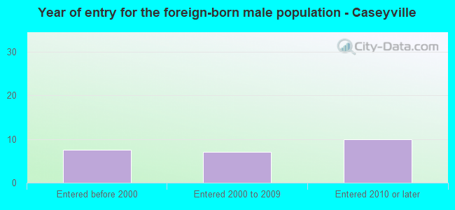 Year of entry for the foreign-born male population - Caseyville