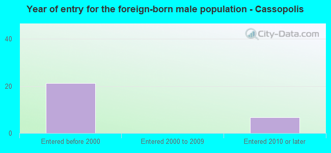 Year of entry for the foreign-born male population - Cassopolis