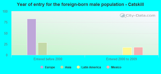 Year of entry for the foreign-born male population - Catskill