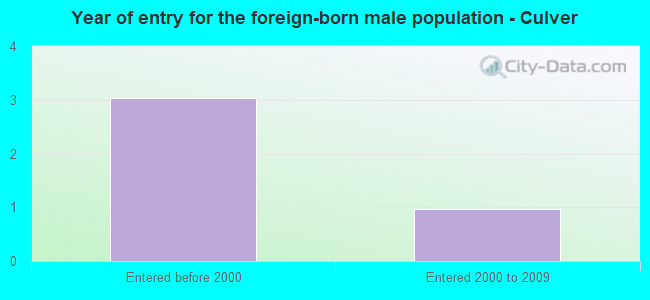 Year of entry for the foreign-born male population - Culver