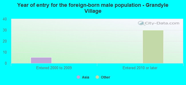 Year of entry for the foreign-born male population - Grandyle Village