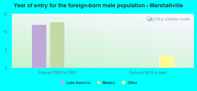 Year of entry for the foreign-born male population - Marshallville