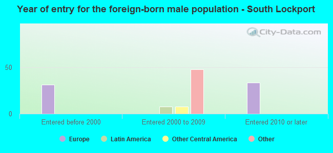 Year of entry for the foreign-born male population - South Lockport