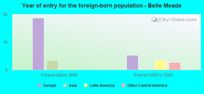 Year of entry for the foreign-born population - Belle Meade