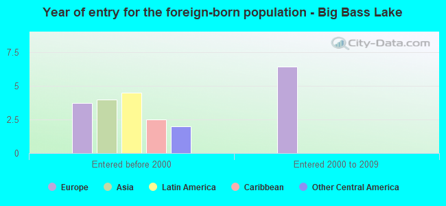 Year of entry for the foreign-born population - Big Bass Lake