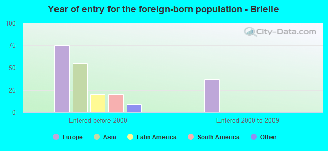 Year of entry for the foreign-born population - Brielle
