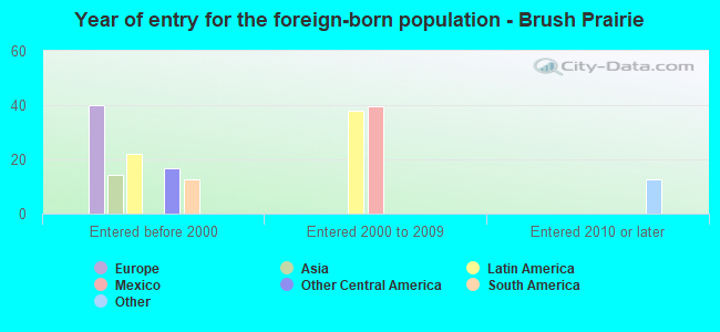 Year of entry for the foreign-born population - Brush Prairie