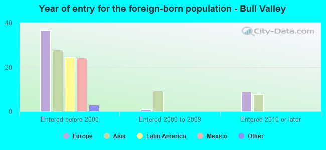 Year of entry for the foreign-born population - Bull Valley