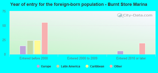 Year of entry for the foreign-born population - Burnt Store Marina
