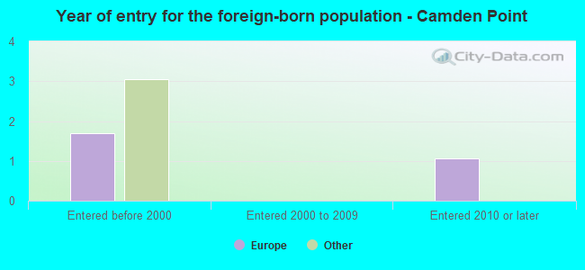 Year of entry for the foreign-born population - Camden Point