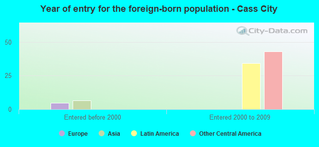 Year of entry for the foreign-born population - Cass City