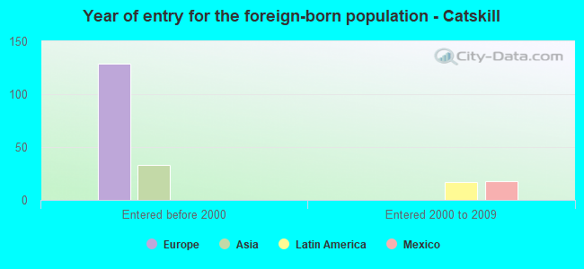 Year of entry for the foreign-born population - Catskill