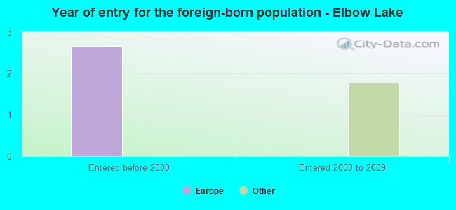 Year of entry for the foreign-born population - Elbow Lake