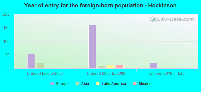 Year of entry for the foreign-born population - Hockinson