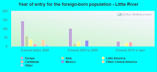 Year of entry for the foreign-born population - Little River
