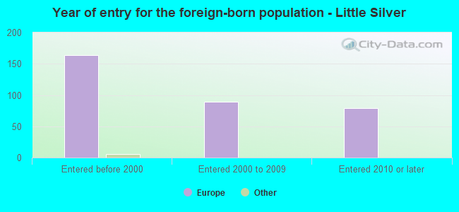 Year of entry for the foreign-born population - Little Silver