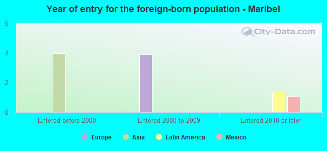 Year of entry for the foreign-born population - Maribel
