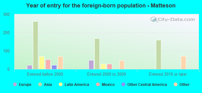 Year of entry for the foreign-born population - Matteson