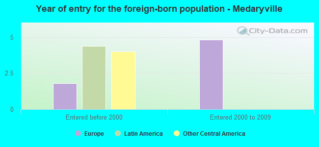Year of entry for the foreign-born population - Medaryville