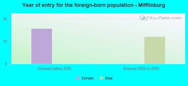 Year of entry for the foreign-born population - Mifflinburg