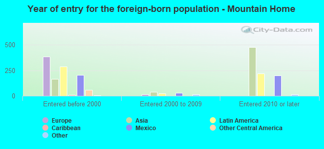 Year of entry for the foreign-born population - Mountain Home