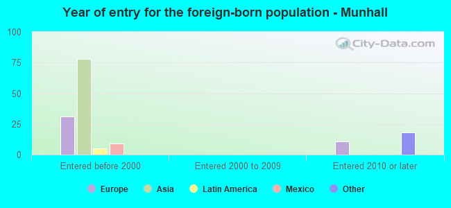 Year of entry for the foreign-born population - Munhall