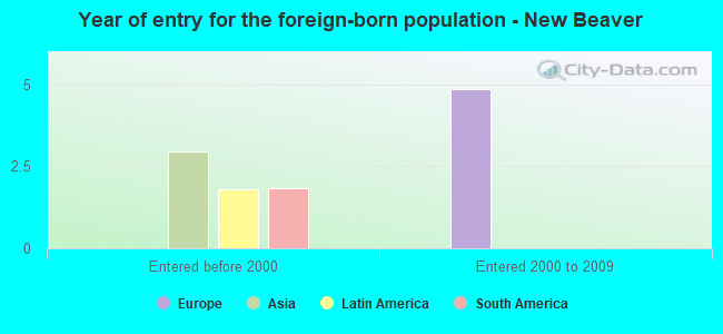 Year of entry for the foreign-born population - New Beaver