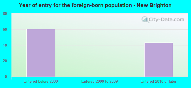 Year of entry for the foreign-born population - New Brighton