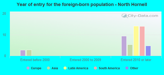 Year of entry for the foreign-born population - North Hornell