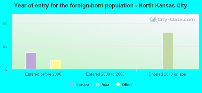 Year of entry for the foreign-born population - North Kansas City