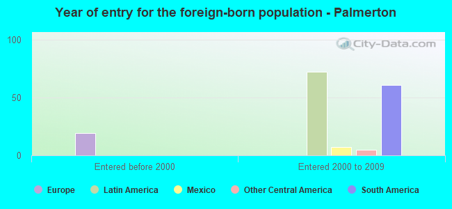 Year of entry for the foreign-born population - Palmerton