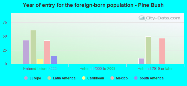 Year of entry for the foreign-born population - Pine Bush