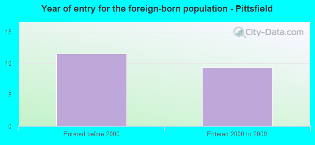 Year of entry for the foreign-born population - Pittsfield